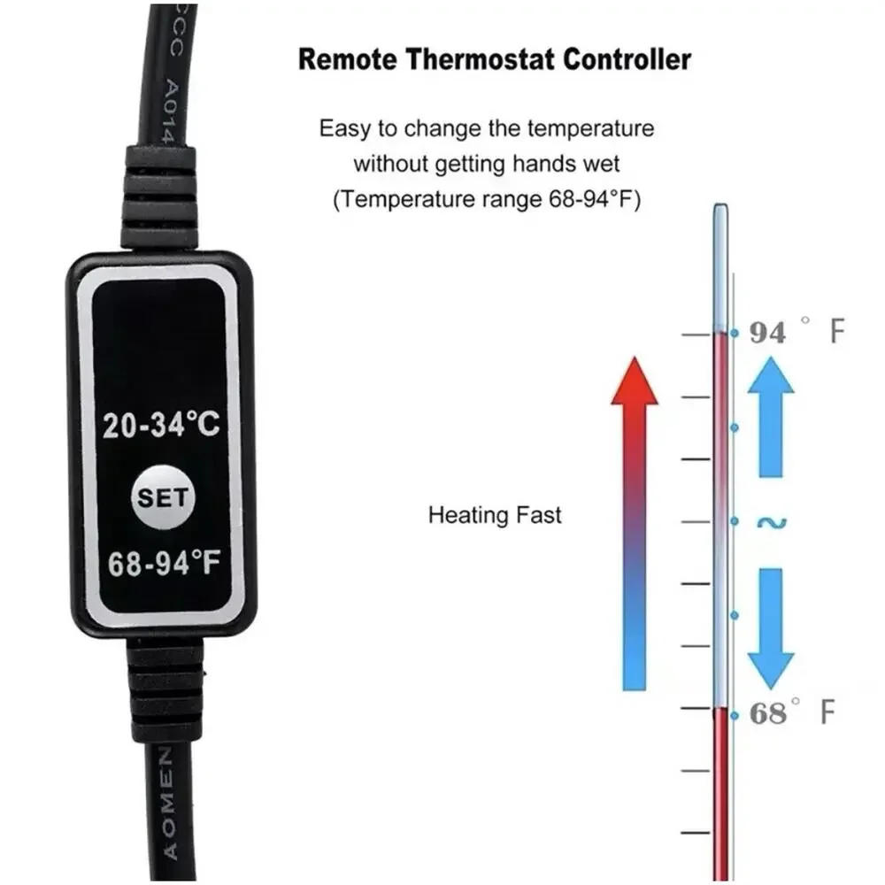500w Anti Explosion Aquarium Heater With Alarm